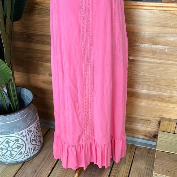 New Saltwater maxi dress Pink V-Neck size large women’s maxi dress - Picture 5 of 16